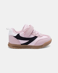 Toddler Girl Striped Casual Sneakers - Pink