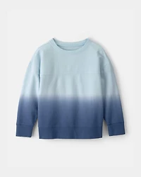 Boys Ombre French Terry Pullover Sweatshirt - Blue