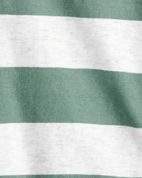 Baby Boy 2-Piece Striped Polo Bodysuit & Pull-On Pant Set