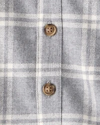 Baby Boy 3-Piece Plaid Shacket Outfit Set