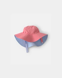 Baby Girl Reversible Swim Hat - Pink/Blue