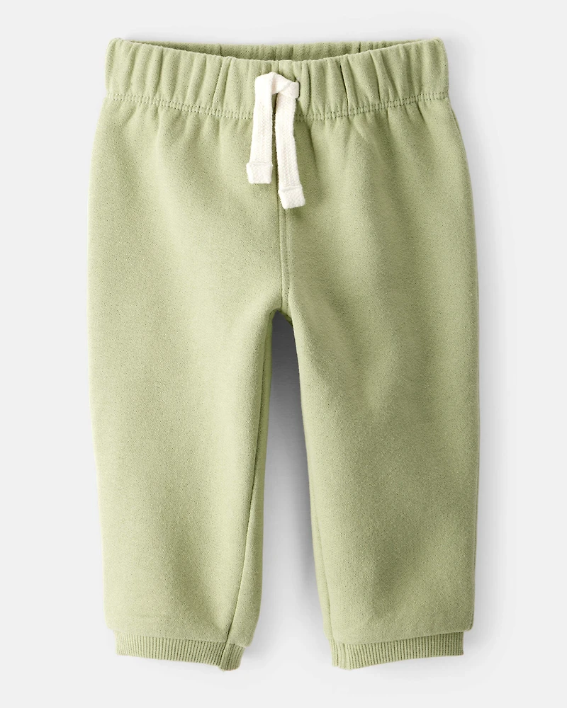 Baby Boy DayDream Fleece Pull-On Pants - Green