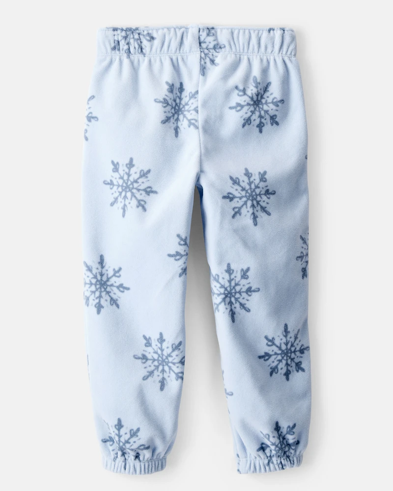 Toddler Girl Snowflake Cozy Jogger Pant- Blue