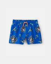 Toddler Boy 2-Piece Disney© Mickey Mouse Rashguard & Swim Trunk Set - Blue/White