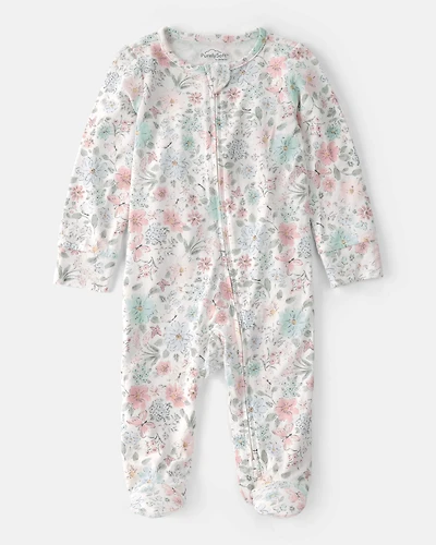 Baby Girl Butterfly Garden 2-Way Zip PurelySoft Footie Sleep & Play Pajama