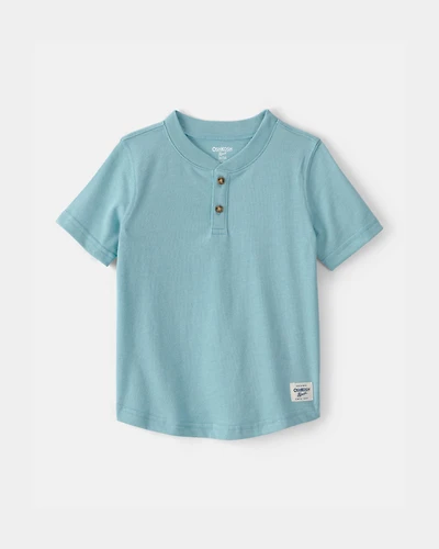 Toddler Boy Short-Sleeve Henley T-Shirt - Turquoise