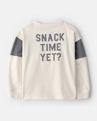 Toddler Boy Cookies & Milk Long-Sleeve Graphic Tee - Cream