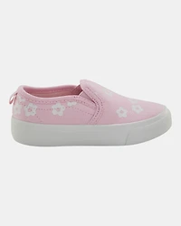 Toddler Slip-On Floral Sneakers - Pink