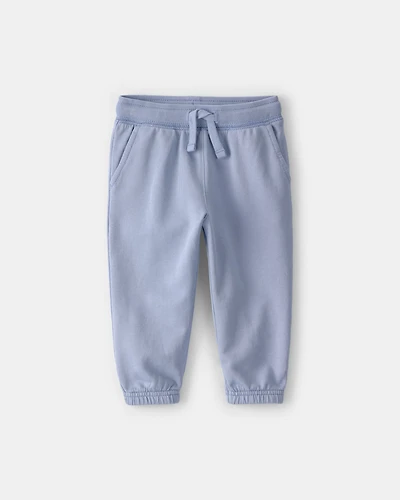 Baby Drawstring Knit Joggers - Blue