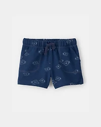Baby Boy Fish French Terry Shorts - Blue