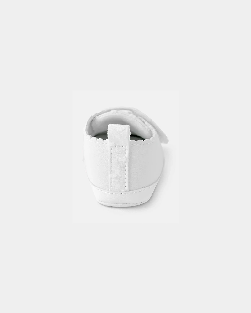 Baby Girl Swiss Dot Casual Shoes - White