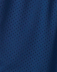 Boys Striped Mesh Active Shorts - Navy