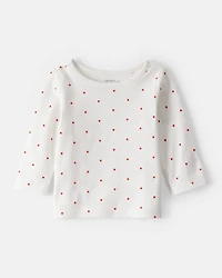 Baby Girl 3-Piece Heart Print Long-Sleeve Dress Set - Pink