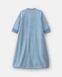 Baby Boy Striped Fleece Loose Fit Wearable Blanket - Blue