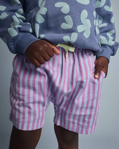 Toddler Boy Playground Shorts in Stripes