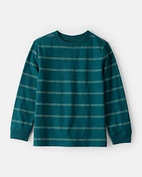 Boys Striped Long-Sleeve T-Shirt - Teal