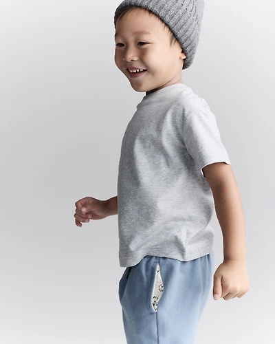 Toddler Short-Sleeve Relaxed Tee - Heather Grey