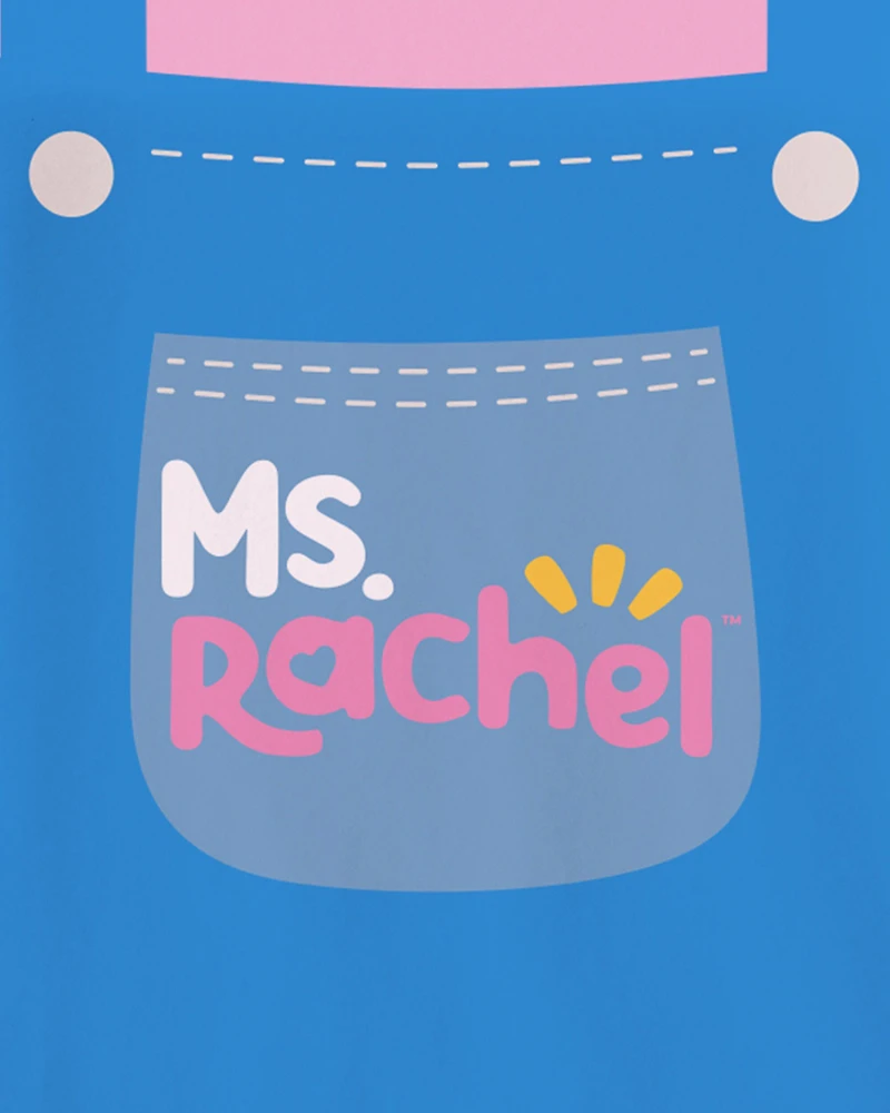 Toddler Girl Ms. Rachel Short Sleeve Graphic Tee - Pink/Blue