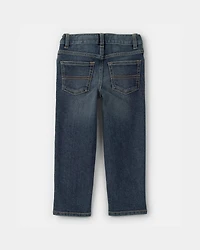 Toddler Neutral Faded Dark Wash Straight-Leg Jeans