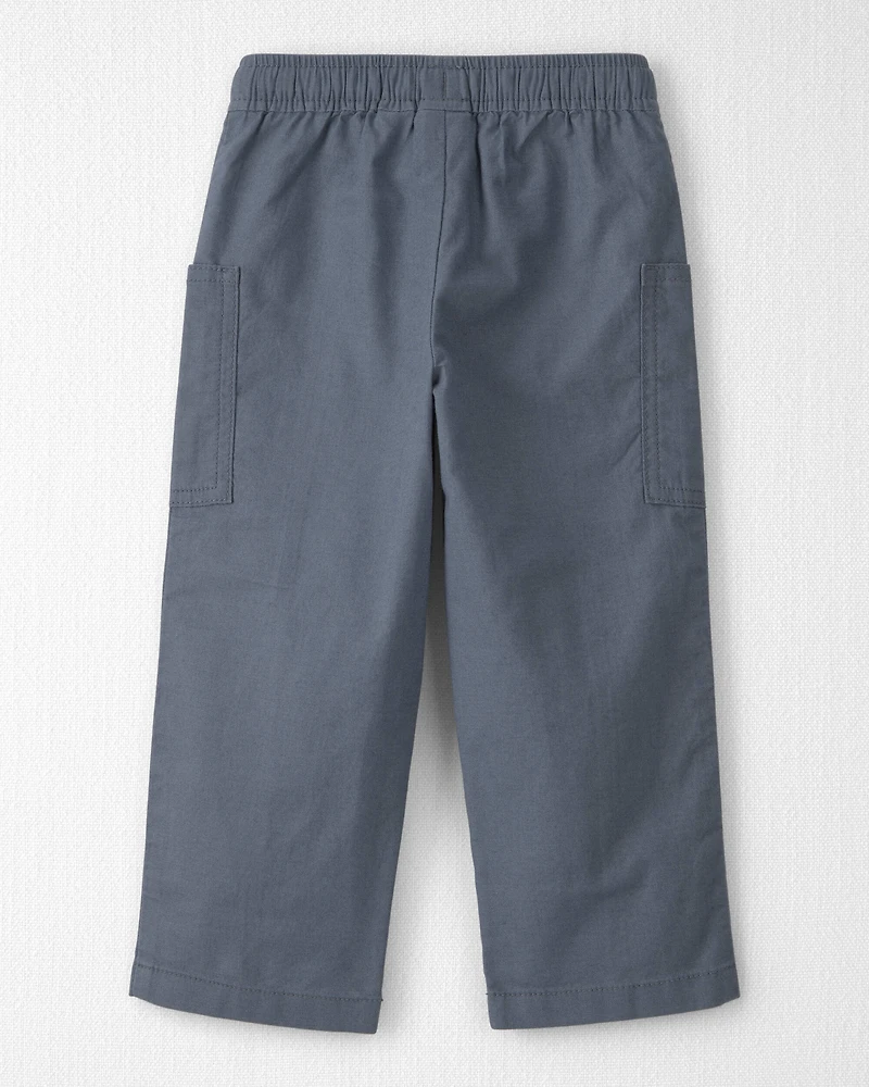 Toddler Boy Relaxed Linen Pants Made with Organic Cotton