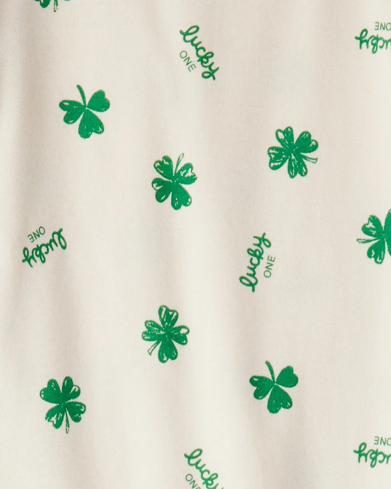 Kid St. Patrick's Day 100% Cotton Snug Fit 2-Piece Pajamas - Ivory