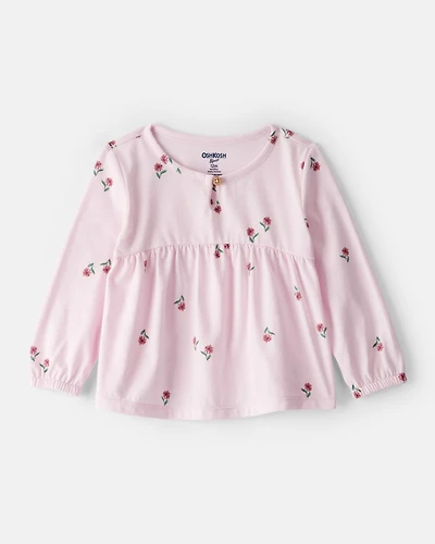 Baby Girl Floral Top - Pink