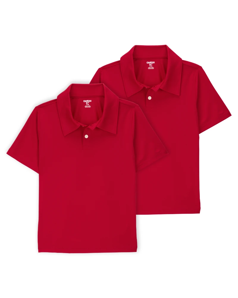 Kid -Pack Active Uniform Polo Shirts in Moisture Wicking BeCool™ Fabric