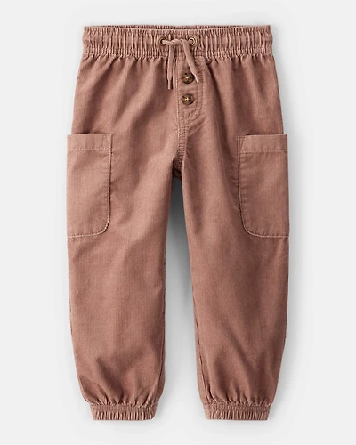 Toddler Boy Corduroy Joggers - Brown