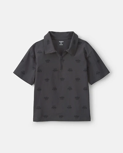 Boys Logo Polo Shirt - Grey