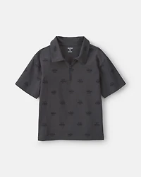 Boys Logo Polo Shirt - Grey