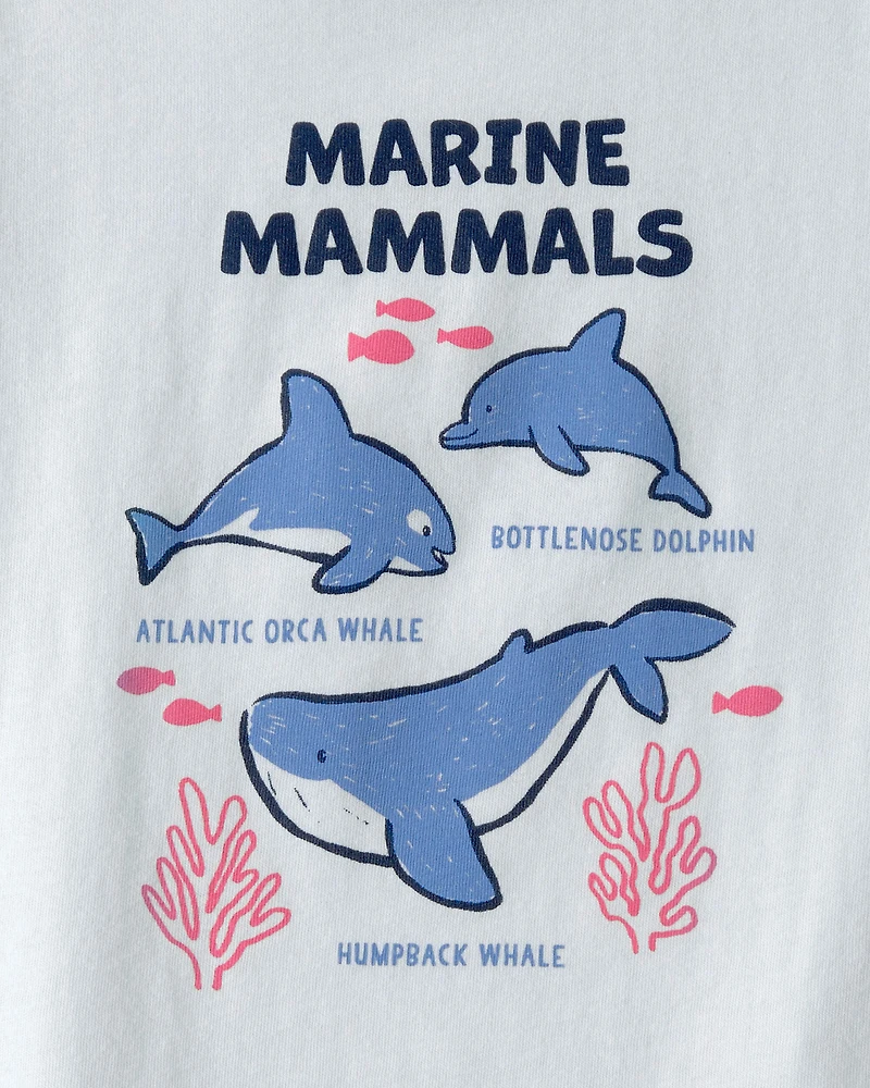 Toddler Marine Animals Graphic Tee - Light Blue