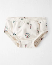 Baby Girl Organic Cotton French Terry Dress in Berry Blossom Print