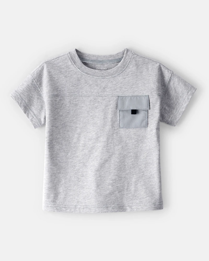Toddler Boy Short-Sleeve Pocket Tee - Grey