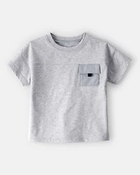 Toddler Boy Short-Sleeve Pocket Tee - Grey