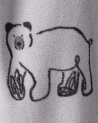 Toddler Boy Polar Bear Fleece Joggers - Grey