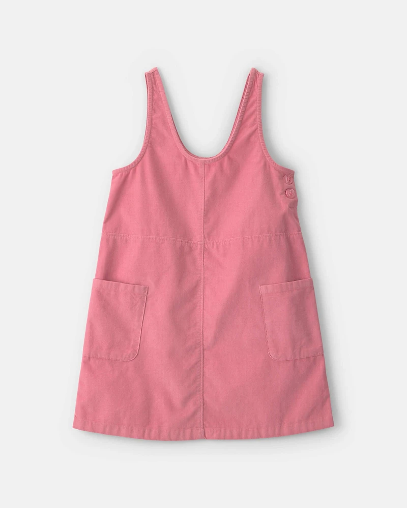Girls 2-Piece Corduroy Long-Sleeve Jacket & Dress Set - Pink