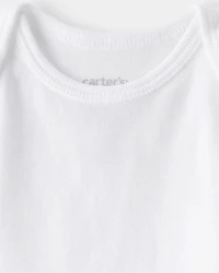 Baby 10-Pack Sleeveless Cotton Bodysuits - White