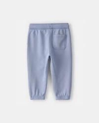 Baby Drawstring Knit Joggers - Blue
