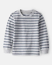 Toddler Boy Striped Long-Sleeve Tee - Grey