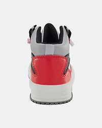 Toddler High-Top Sneakers - Red/White