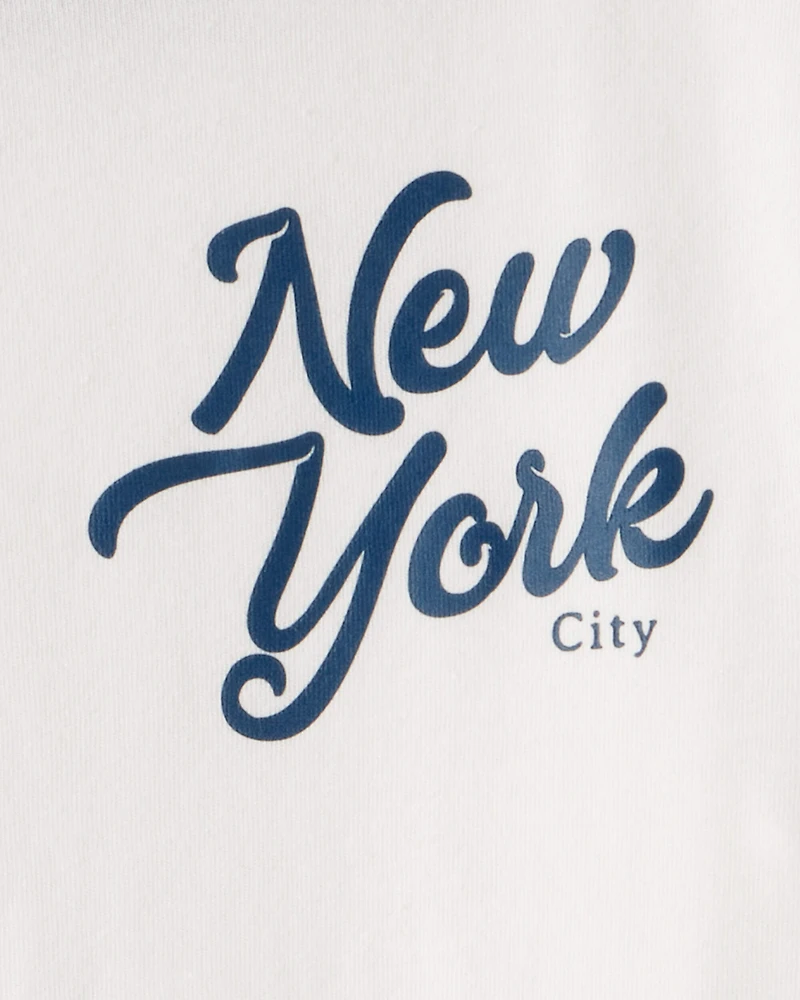 Girls New York Long-Sleeve Graphic Tee - White