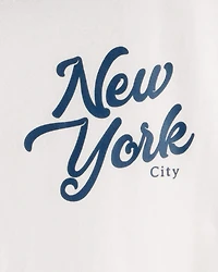 Girls New York Long-Sleeve Graphic Tee - White