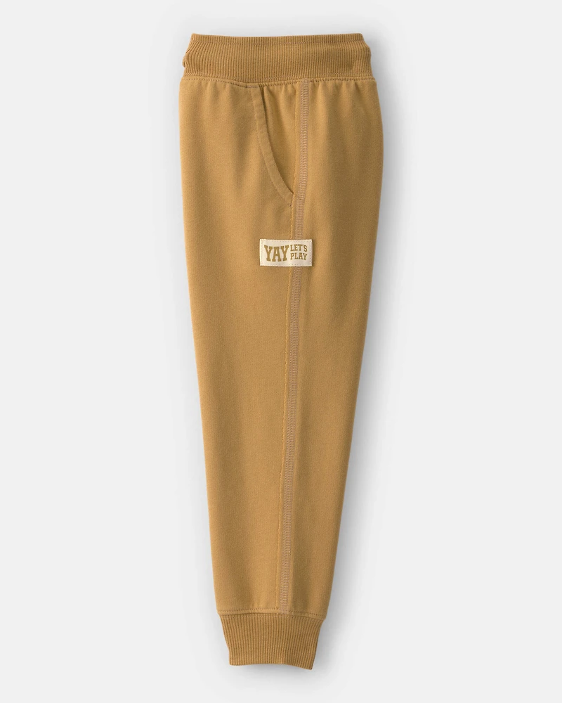 Toddler Boy French Terry Joggers - Brown