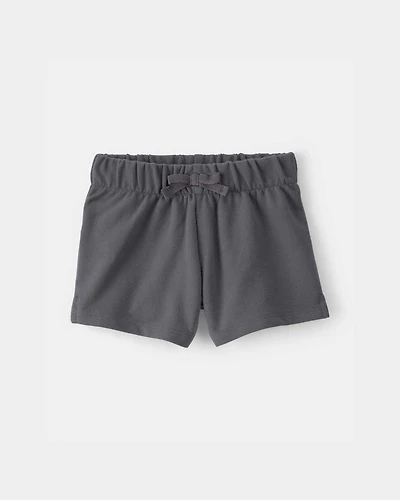 Baby Girl French Terry Shorts - Grey