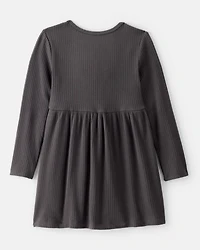 Toddler Girl Long-Sleeve Dress - Black