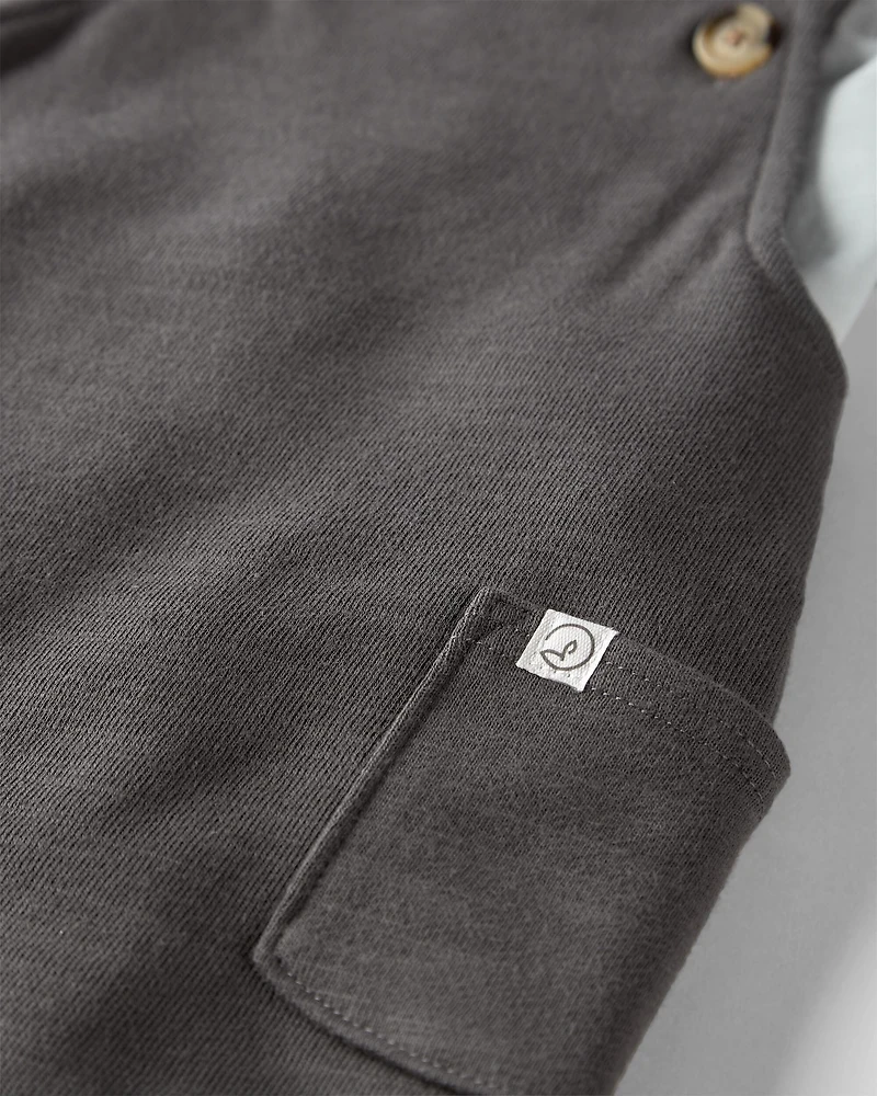 Baby 2-Piece Organic Cotton Shortall Set