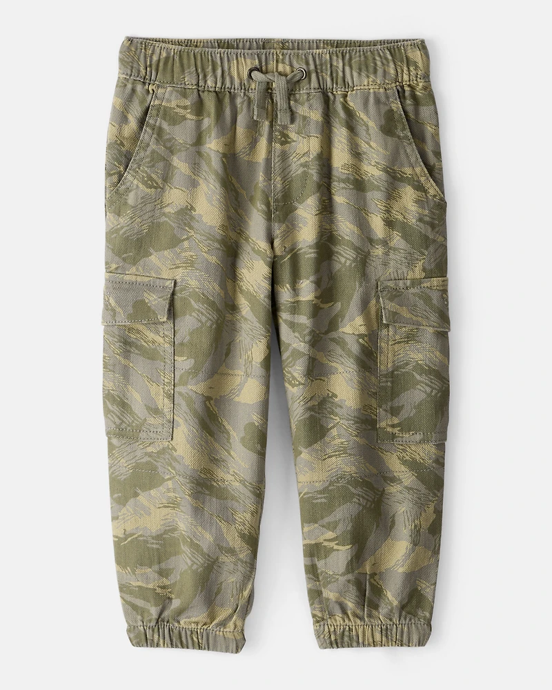 Toddler Boy Cotton Camo Fashion Cargo Pants - Green