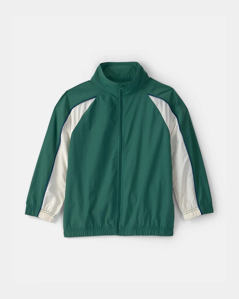 Boys 2-Piece Colorblock Active Windbreaker & Shorts Set