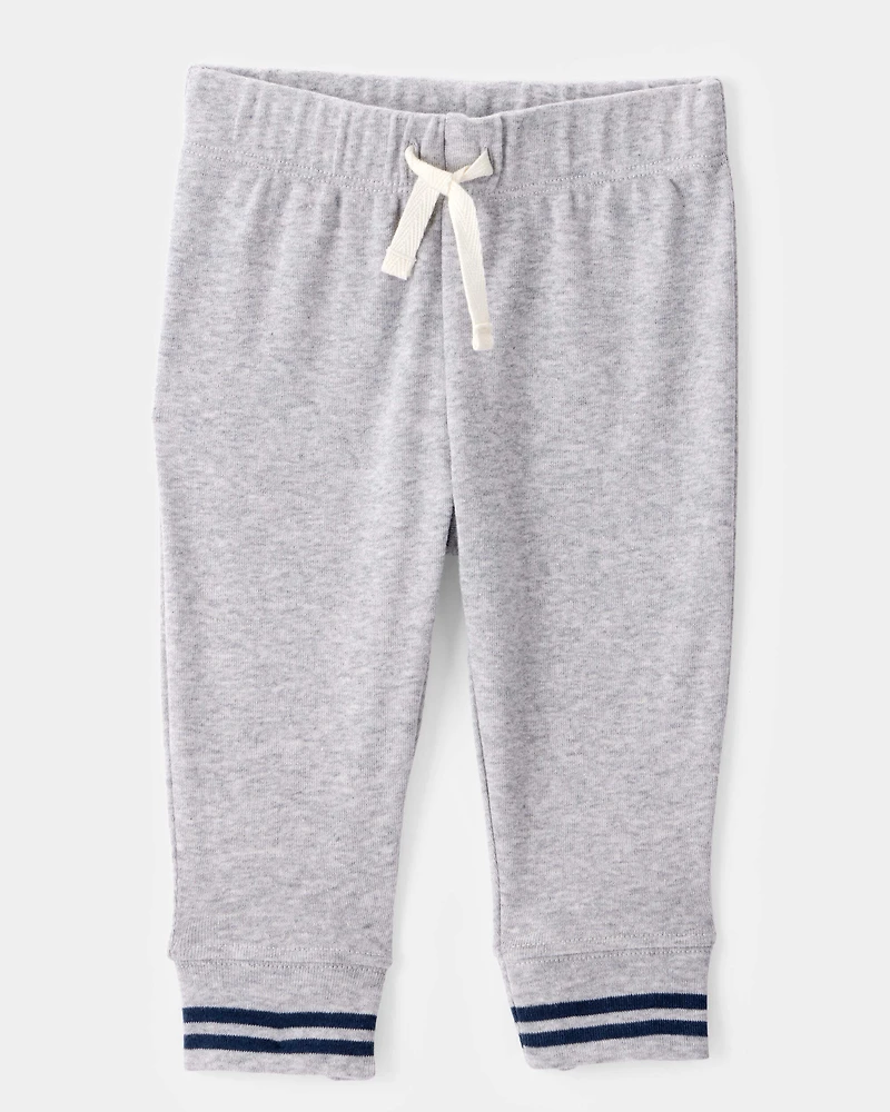 Baby Boy 2-Piece Game Day Long-Sleeve Bodysuit Pant Set - Grey