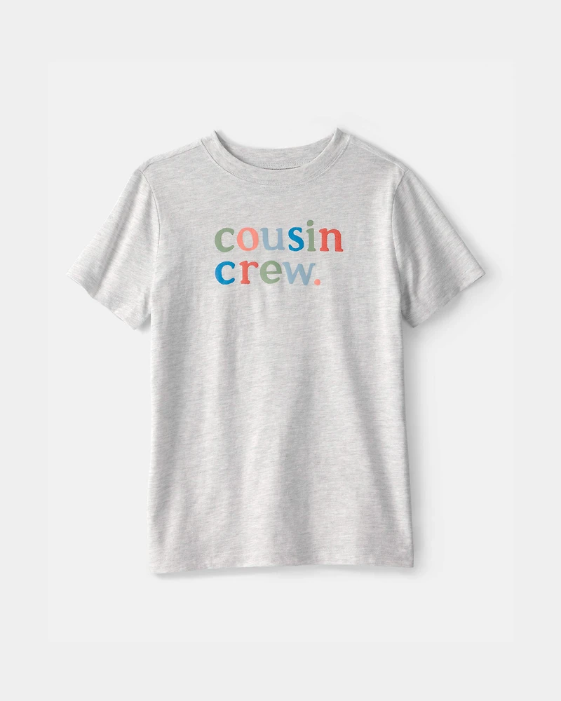 Kid 'Cousin Crew' Graphic Tee - Grey